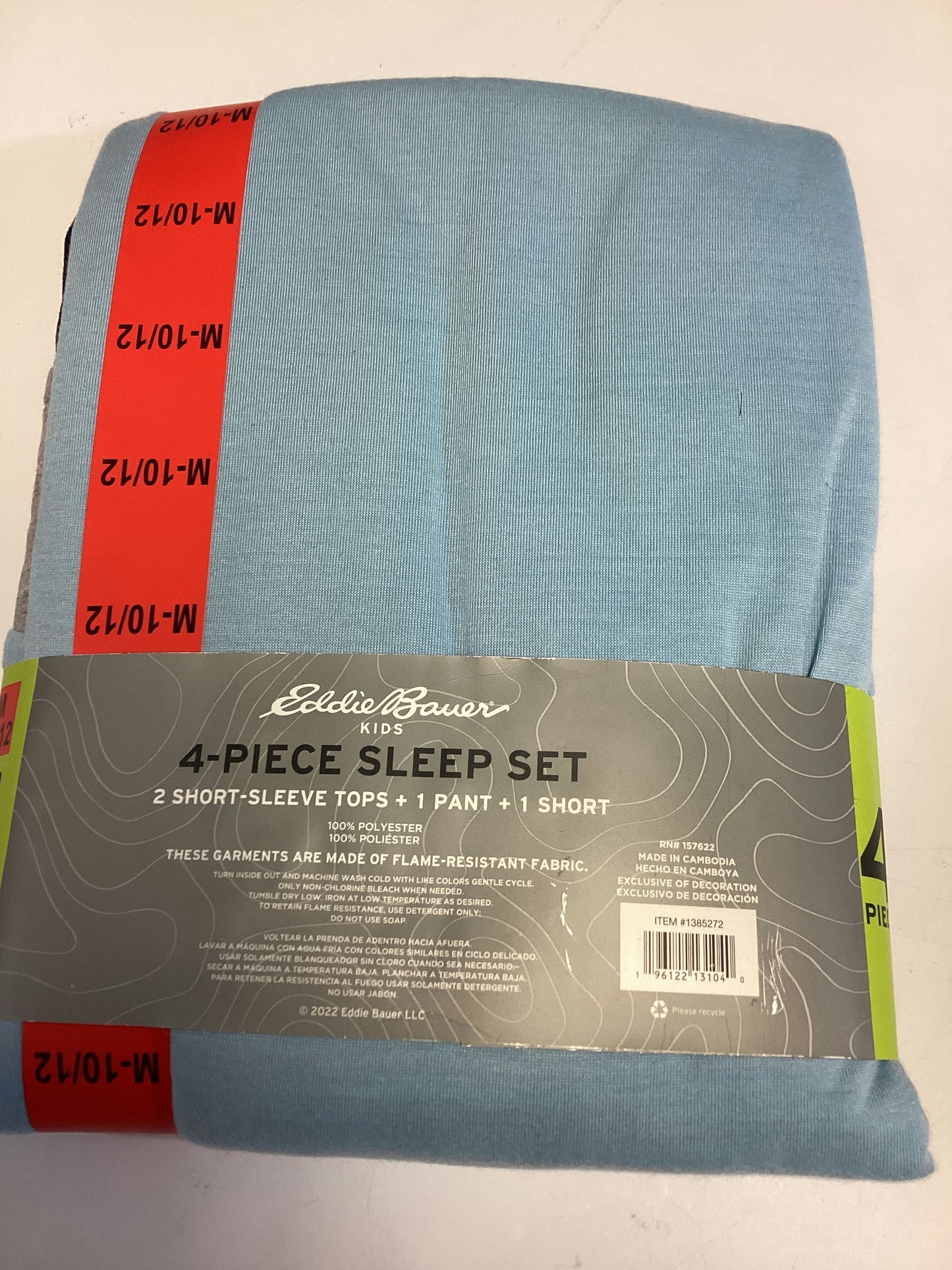 Eddie Bauer Kids 4 Piece Sleep Set - M 10/12