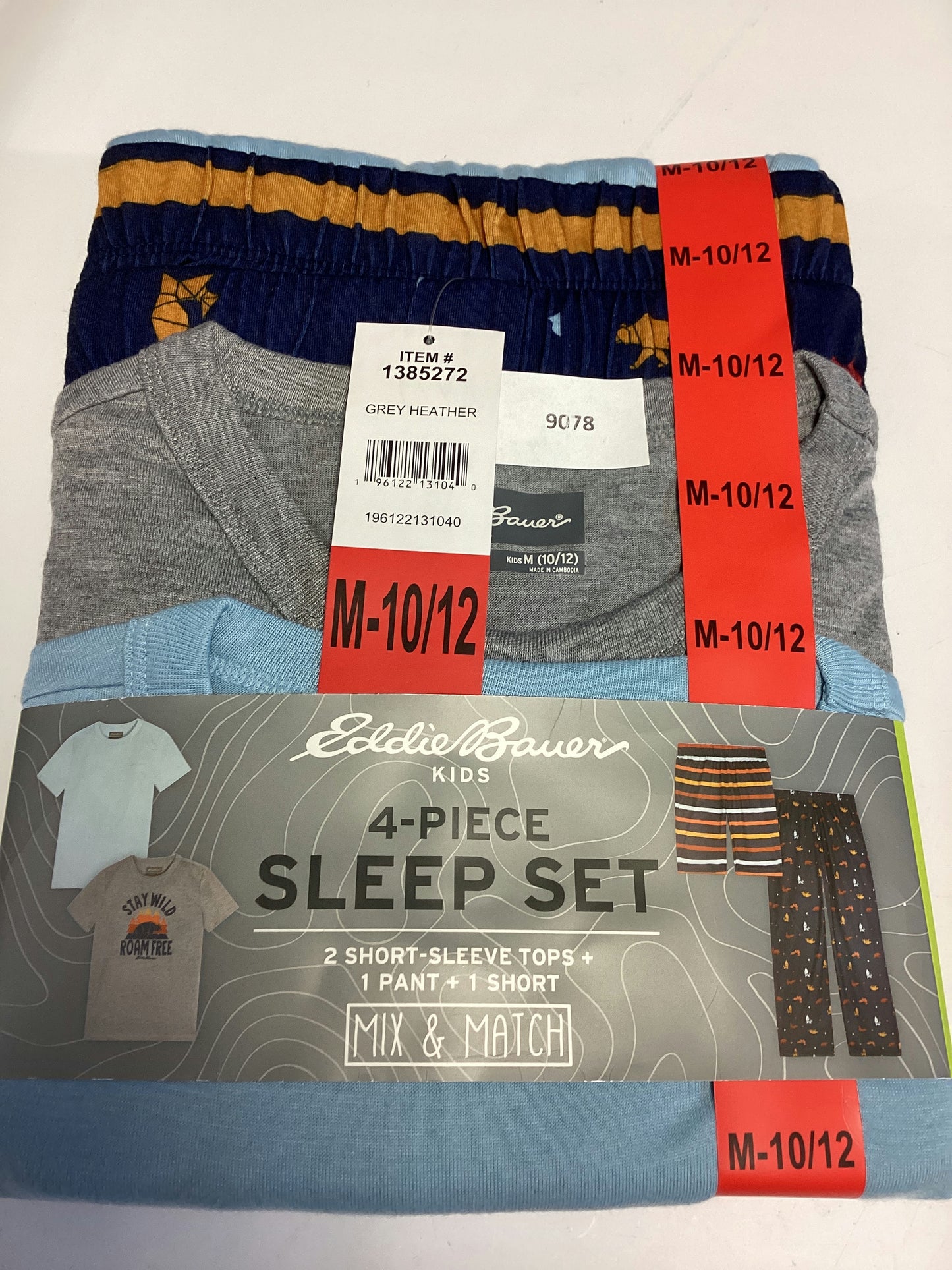 Eddie Bauer Kids 4 Piece Sleep Set - M 10/12