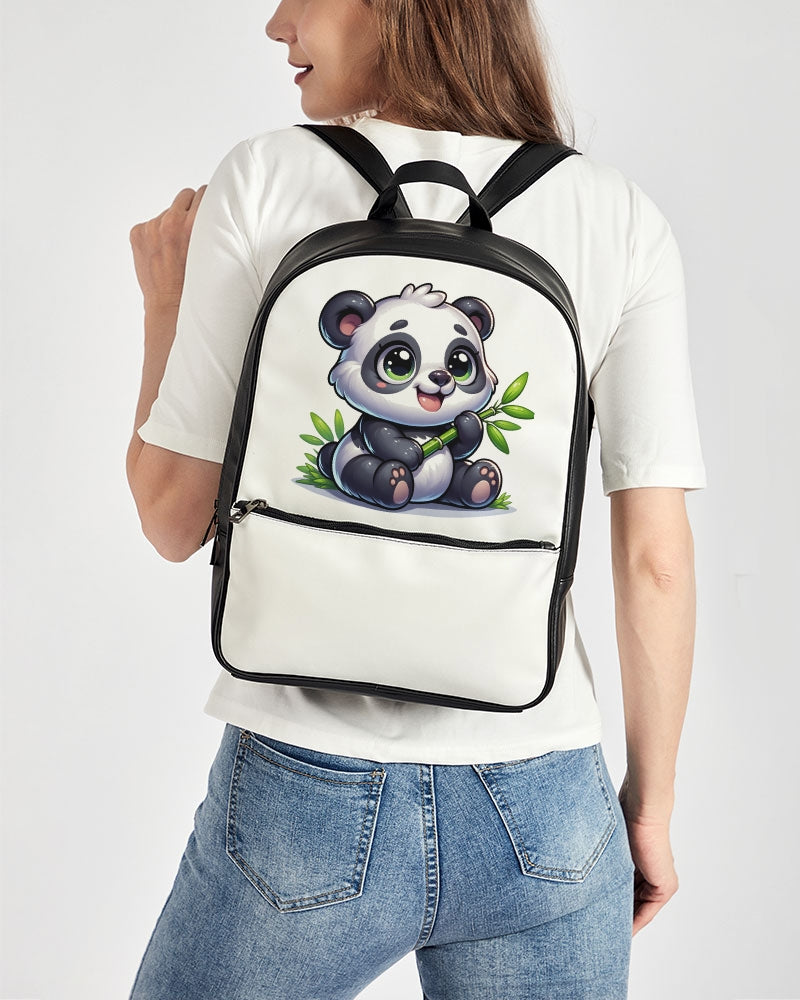 Panda Bundu Classic Faux Leather Backpack