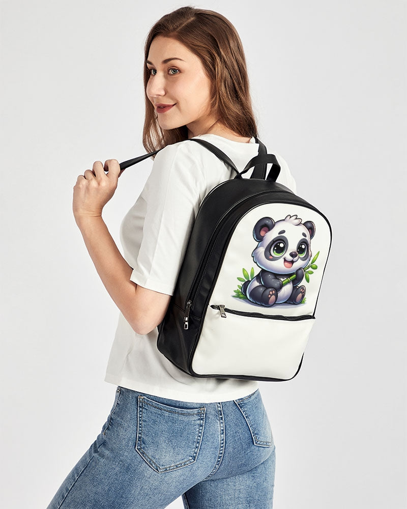 Panda Bundu Classic Faux Leather Backpack