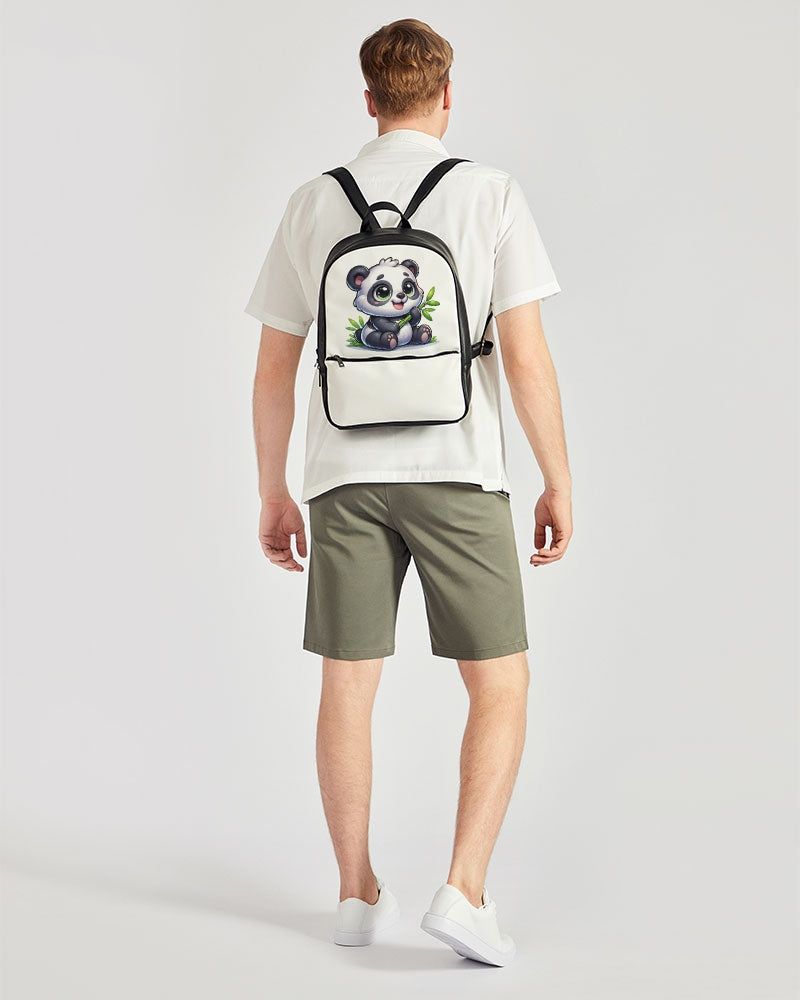 Panda Bundu Classic Faux Leather Backpack