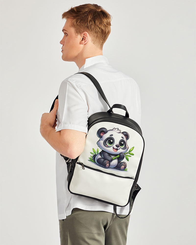 Panda Bundu Classic Faux Leather Backpack