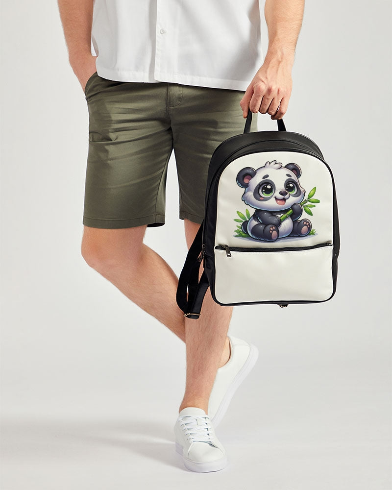 Panda Bundu Classic Faux Leather Backpack