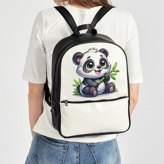 Panda Bundu Classic Faux Leather Backpack